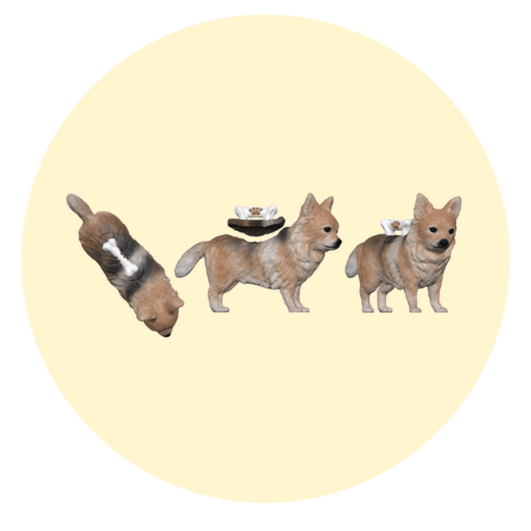 Custom pet urn of dogs and cats-Paws Back | My3dSelfie