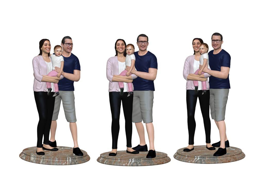 Family Figurines & Sculptures | 3d Figurines of your Family | My3dSelfie