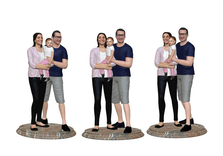 Family Figurines & Sculptures | 3d Figurines of your Family | My3dSelfie
