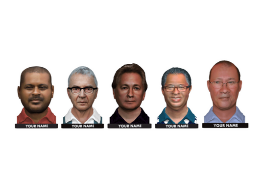 Headshot Sculptures- Get your custom 3d printed headbust | My3dselfie | My3dSelfie