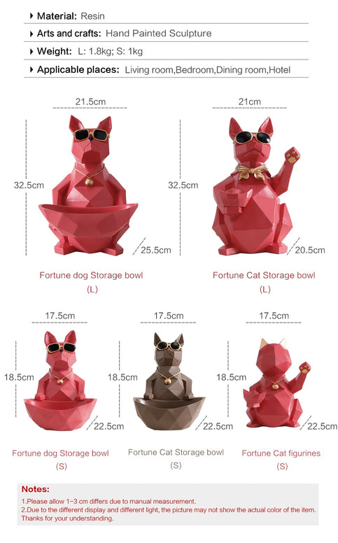 Dog and Cat shaped storage bowls and storage figurines | My3dSelfie