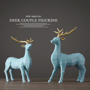 Blue deer figurine