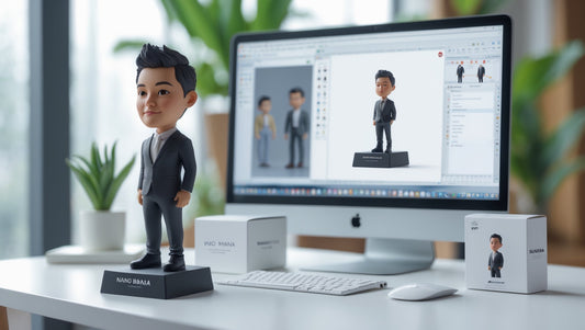 Nano Banana 3D figurine digital vs real custom 3D figure