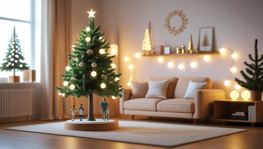 Simple, elegant, and meaningful — a minimalist Christmas setup with personalized 3D printed figurines.