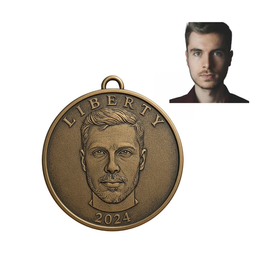 COINME - Custom 3D Portrait Coin Crafted from Photo