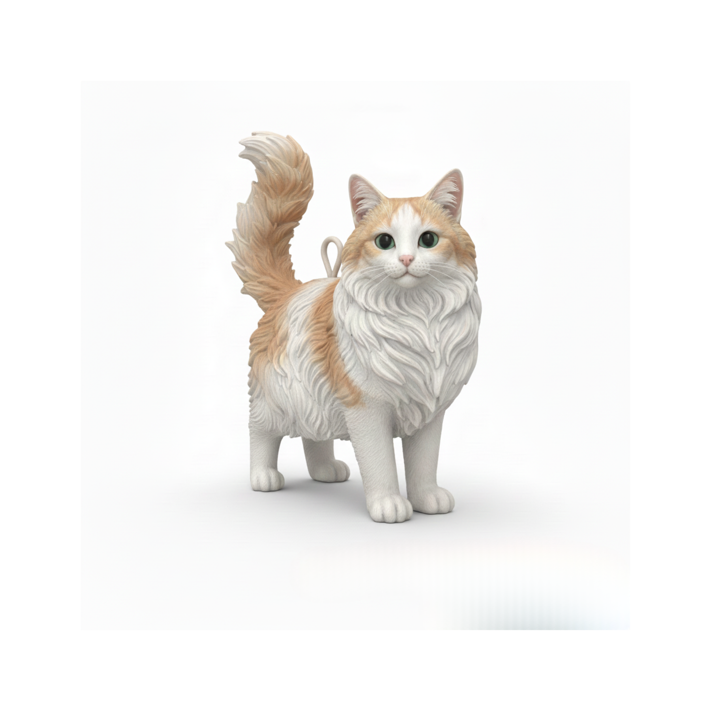 Personalized 3D Mini Cat Figurine Charm | Custom Name