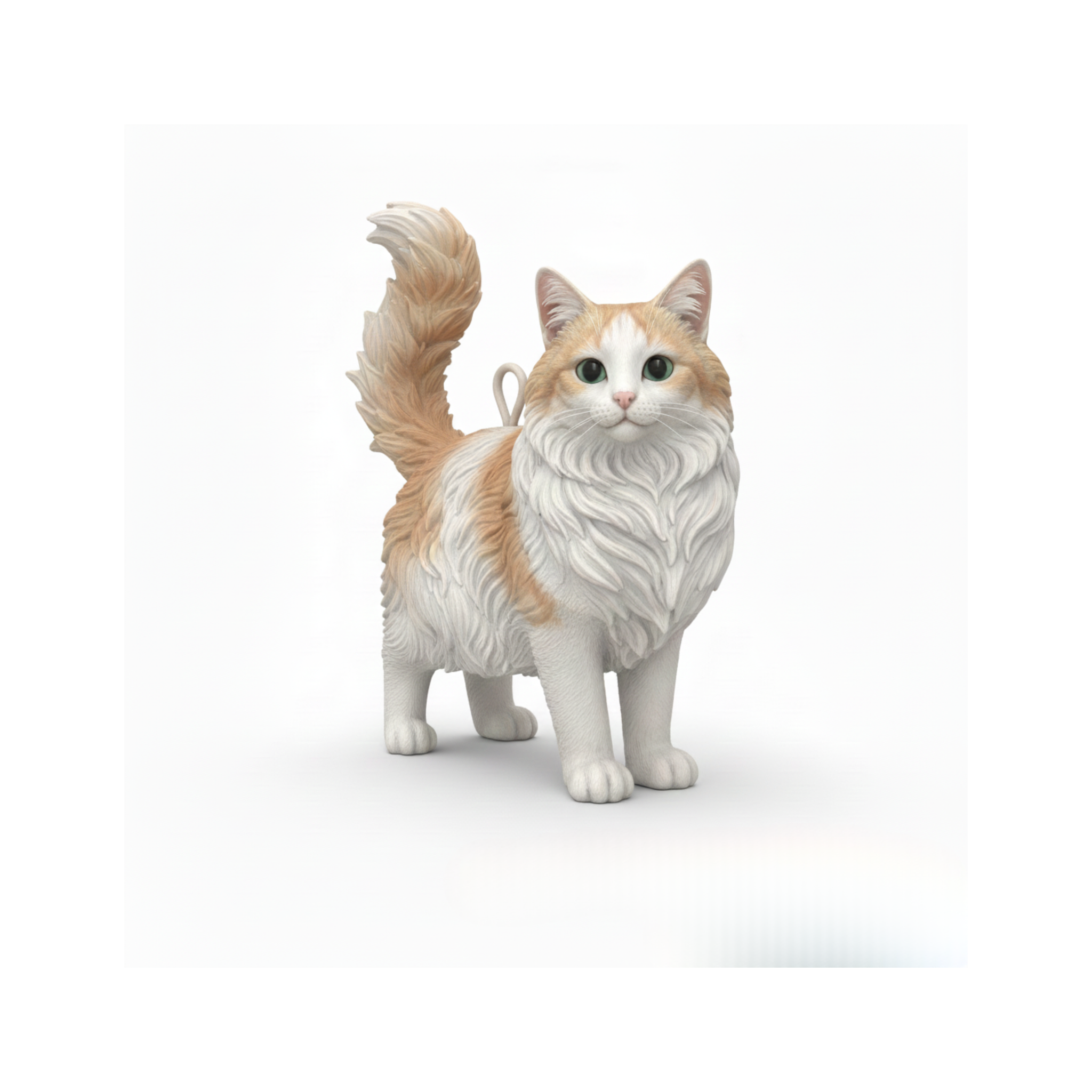 Personalized 3D Mini Cat Figurine Charm | Custom Name