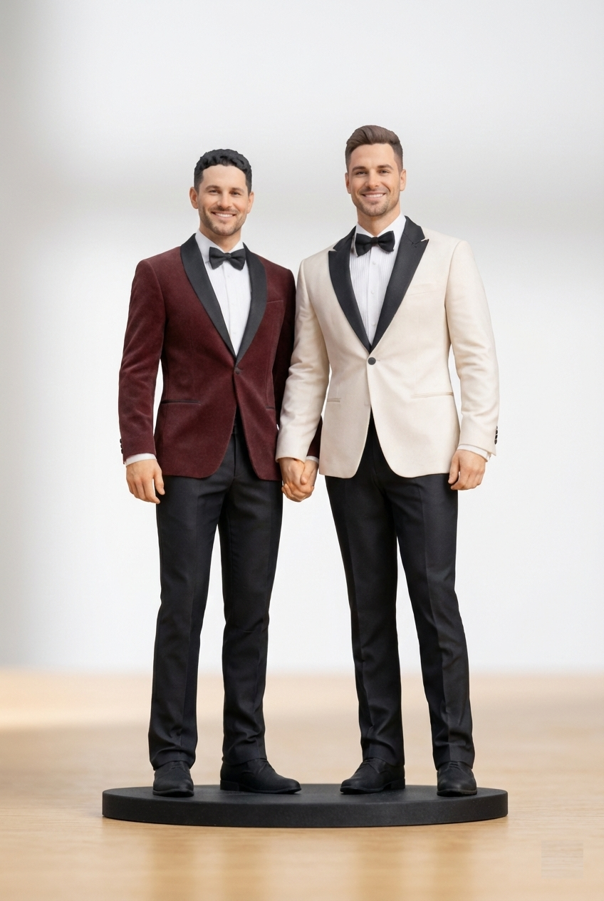 Personalized Valentine Couple Figurine – Better Together (Face Only)