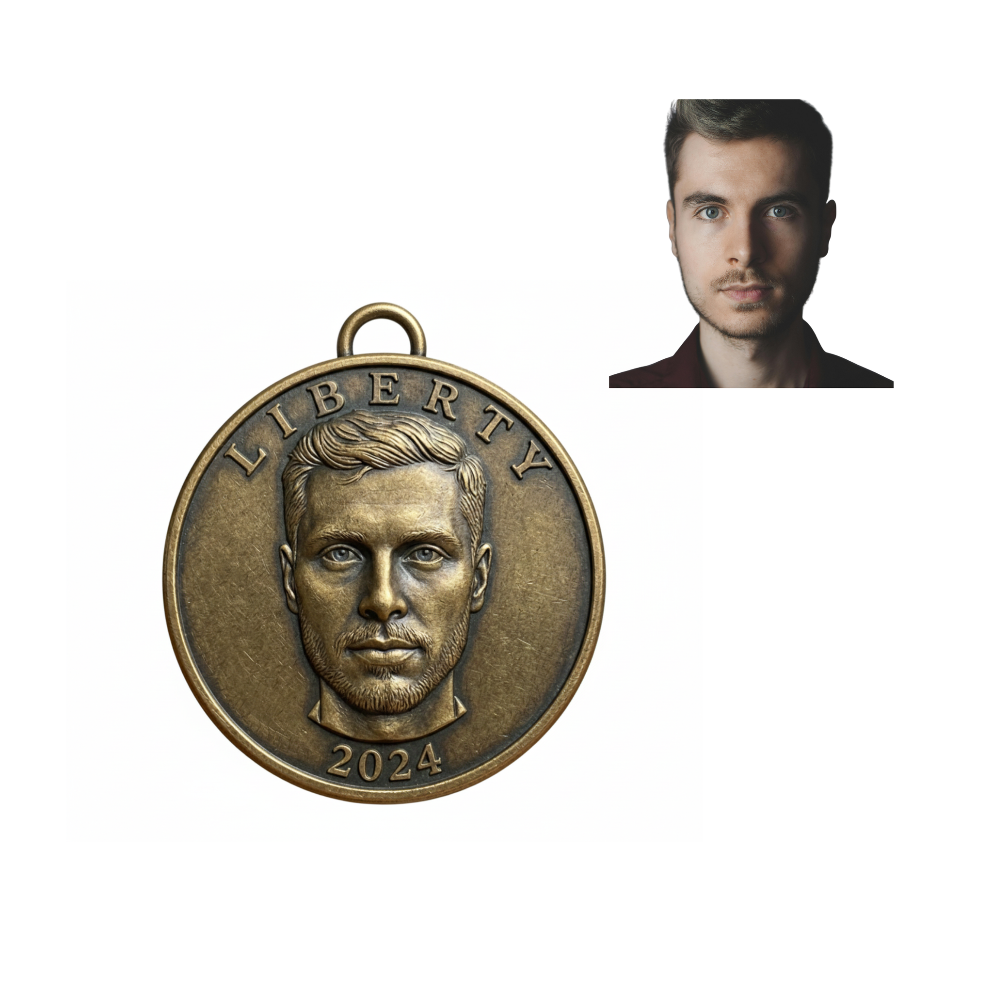 COINME - Custom 3D Portrait Coin Crafted from Photo
