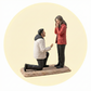 Personalized Proposal Couple Figurine – Will You Marry Me (Face Only)