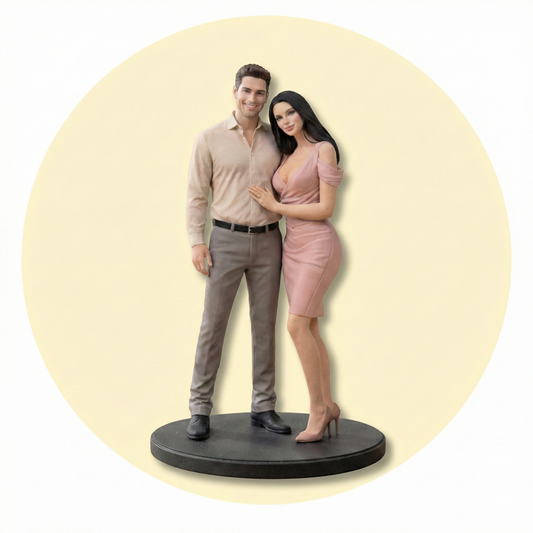Personalized Valentine Couple Figurine – Made for Each Other (Face Only)