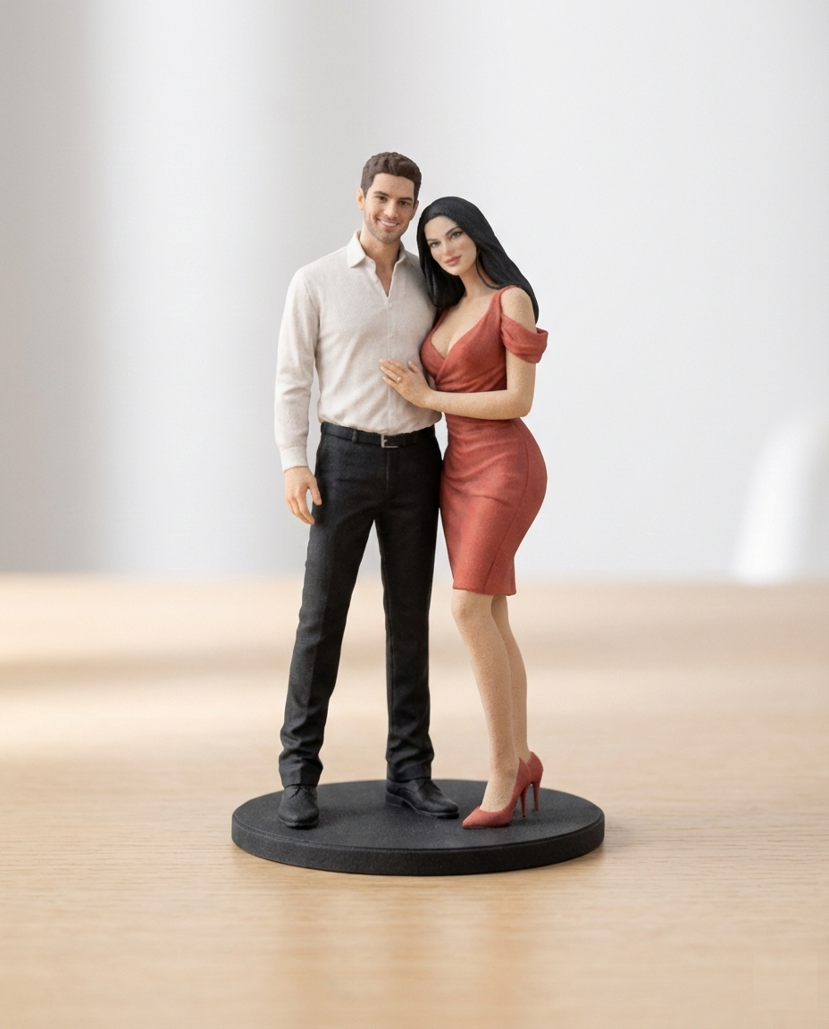 Personalized Valentine Couple Figurine – Made for Each Other (Face Only)
