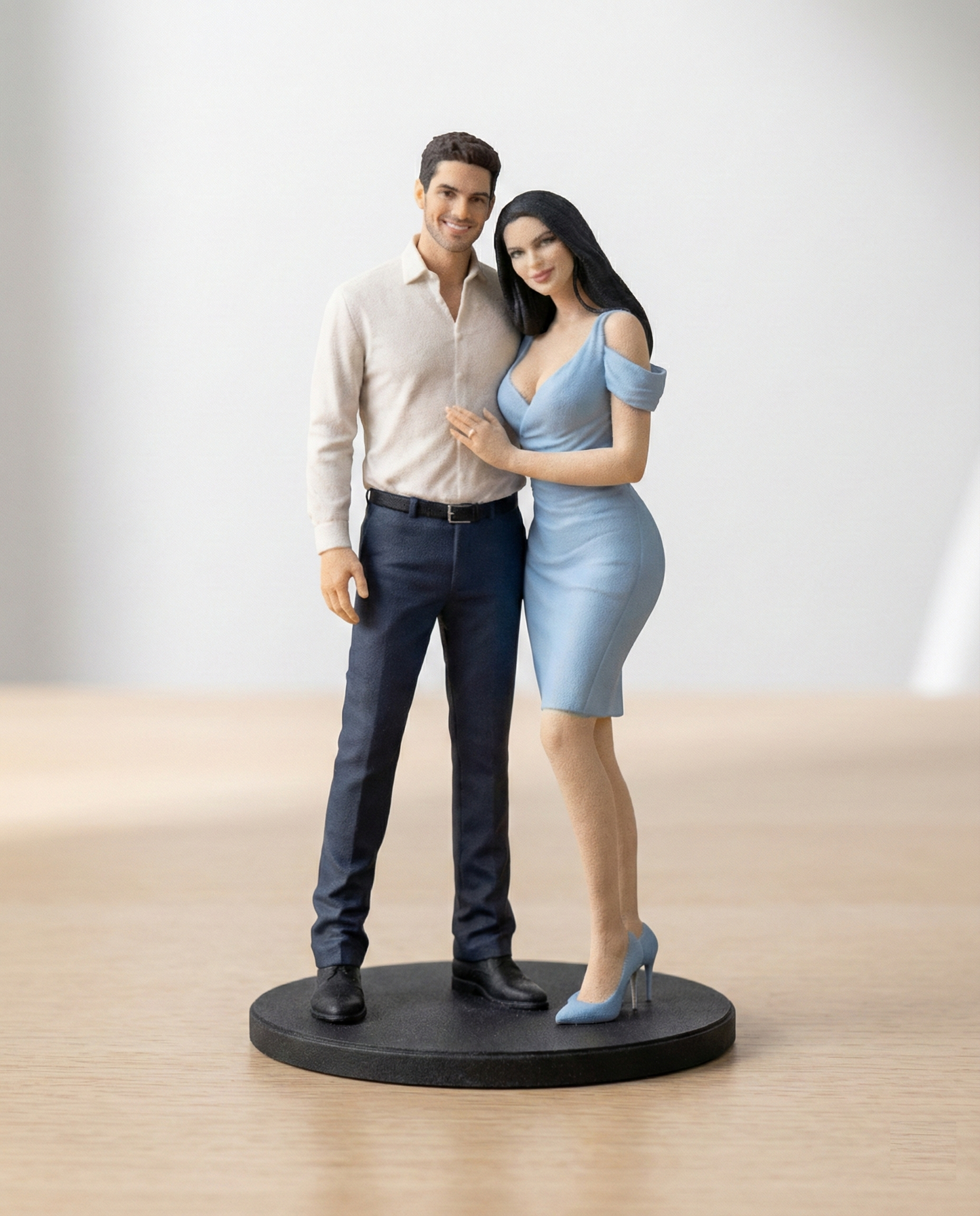 Personalized Valentine Couple Figurine – Made for Each Other (Face Only)