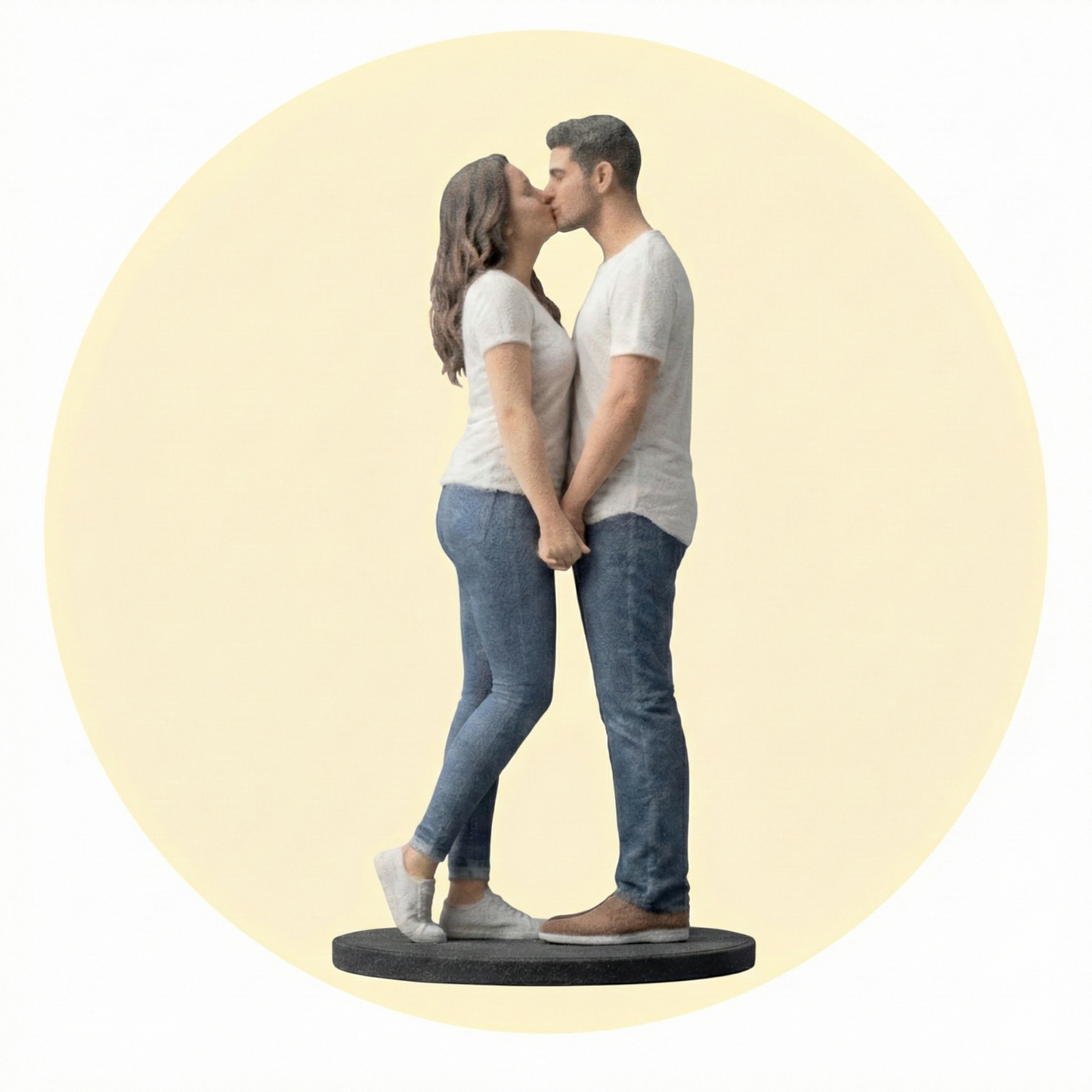 Valentine’s Couple Kiss Figurine from Photo (Face Only)