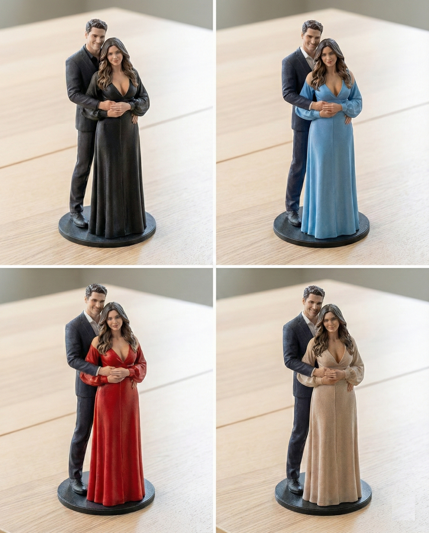 Personalized Valentine Couple Figurine – Endlessly Yours (Face Only)