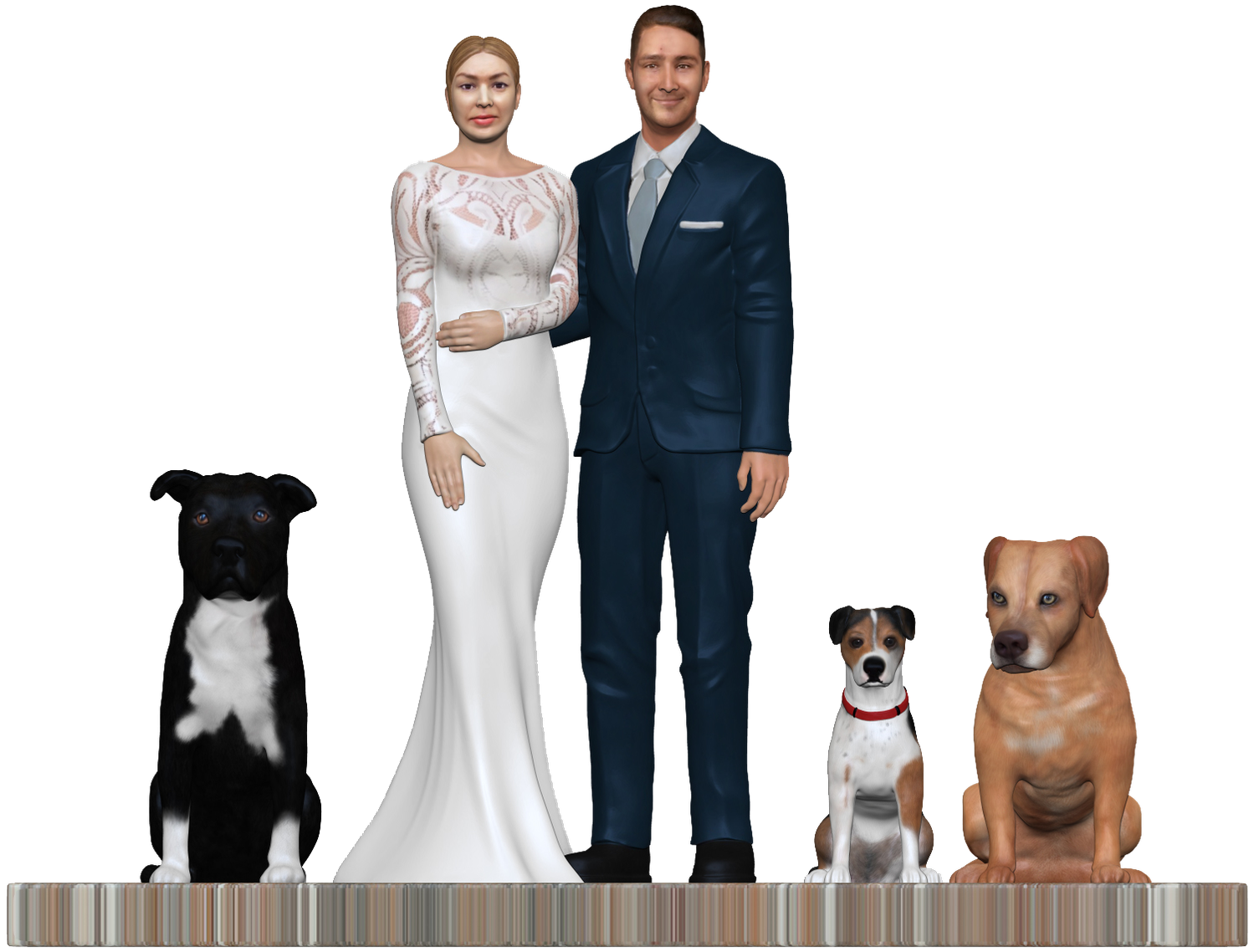 Family figurine with Pet - couple only