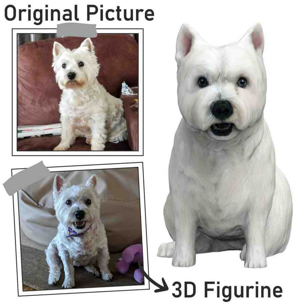 Personalised dog figurine from photos.