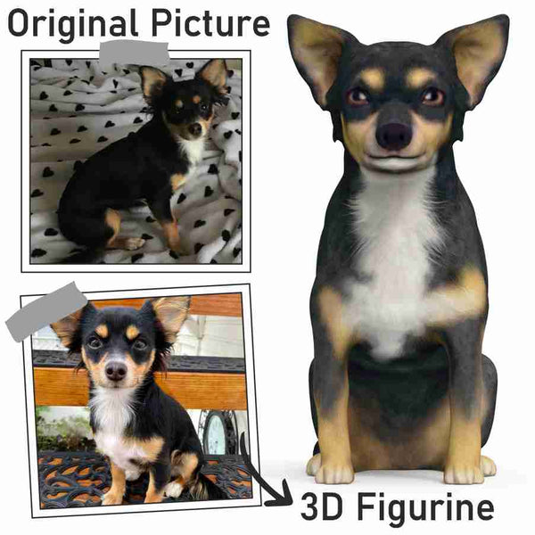 3d dog figurine from 2d photos.