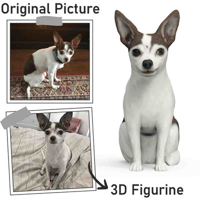 3d dog statue from 2d photos.