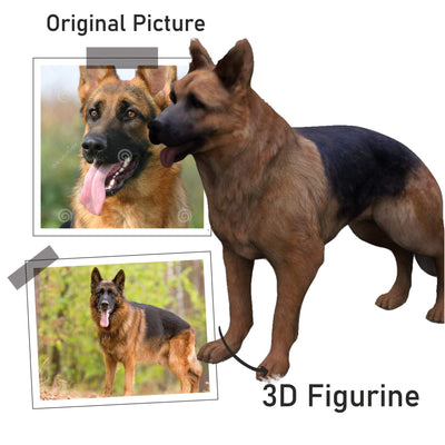 Custom dog statue from 2d photos.