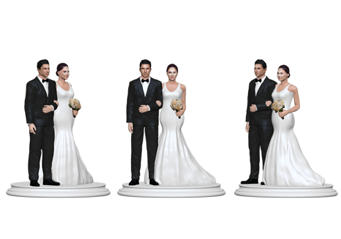 cake topper figurine for wedding collage