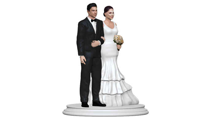 Wedding Cake Topper Figurine-Curl