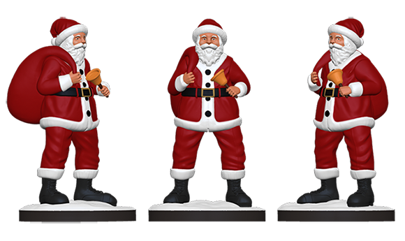 Santa Claus With Bell Figurine