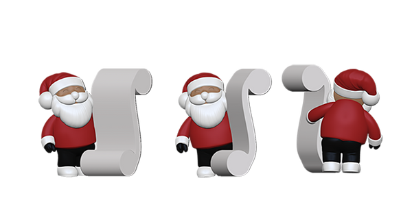 Santa with your family alphabet-personalized figurine