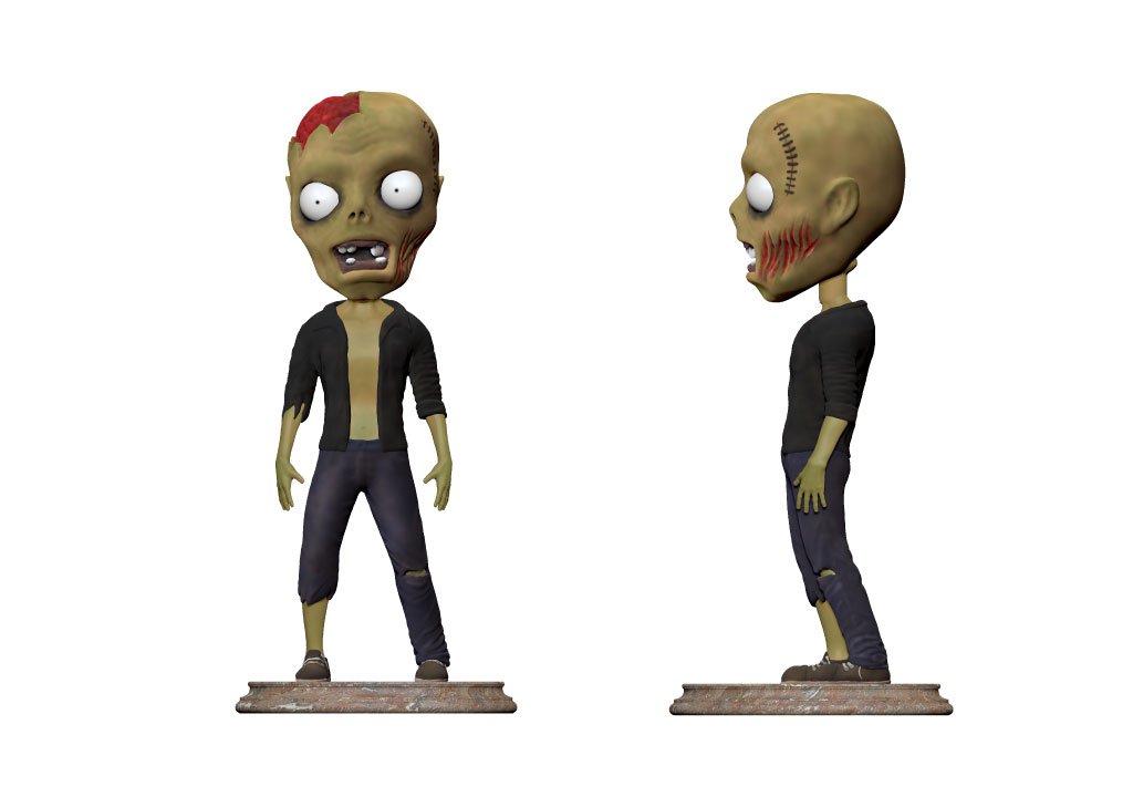 Customized Bobble head - Zombie variant