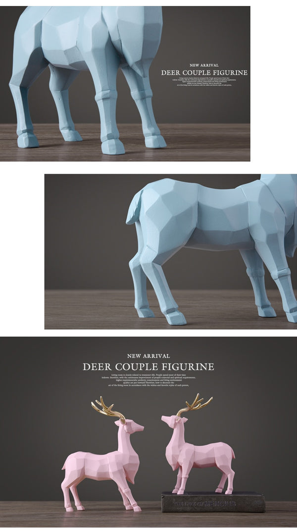 Collection of blue deer figurine