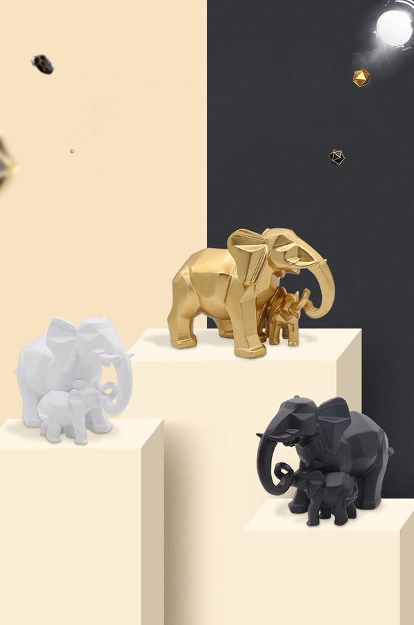Small Gold Elephant Figurines