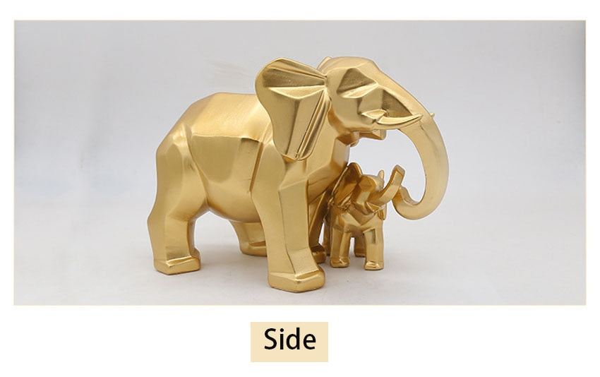 Gold Elephant Figurines