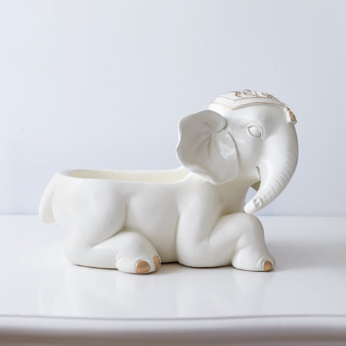White elephant figurine storage