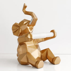 Golden Elephant figurine craft role holder.