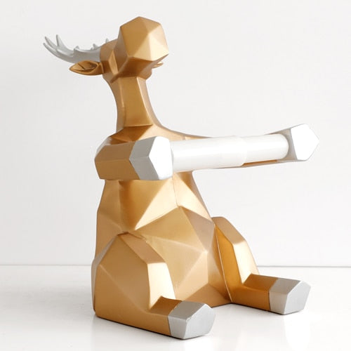 Golden Deer figurine craft role holder.