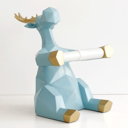 Blue Deer figurine craft role holder.