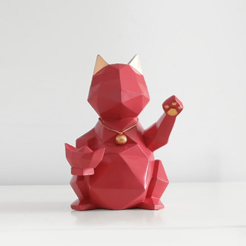 Red cat figurine