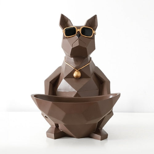 Brown Dog storage figurine