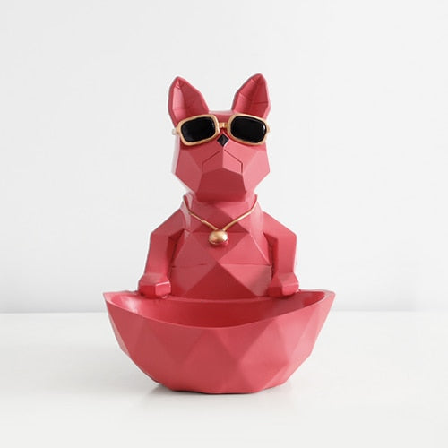 Red cat storage figurine