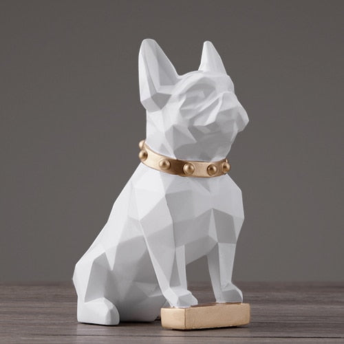 Pug Figurine white - Right