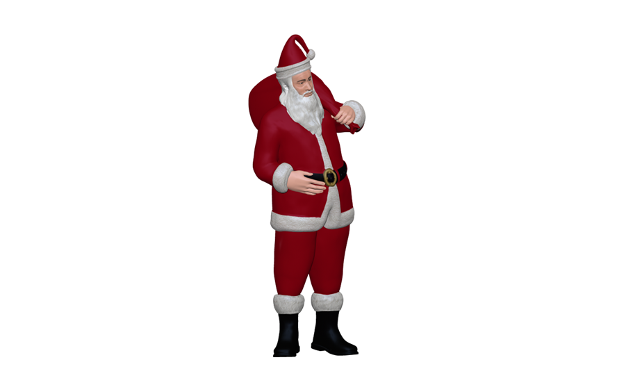 Santa Claus with bag Figurine