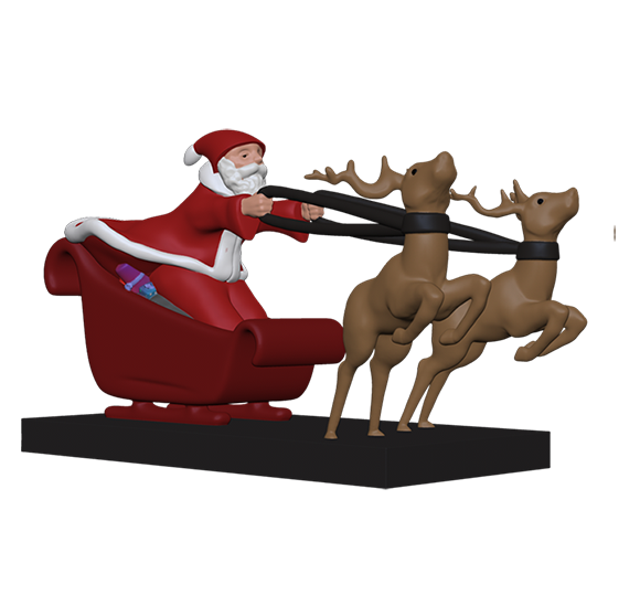 Santa and Sledge Figurine